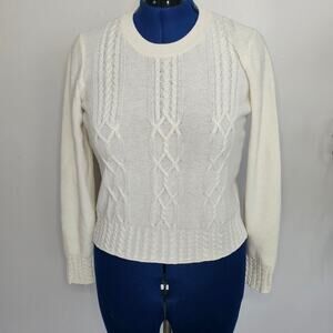 Banana Republic Creme cable knit sweater